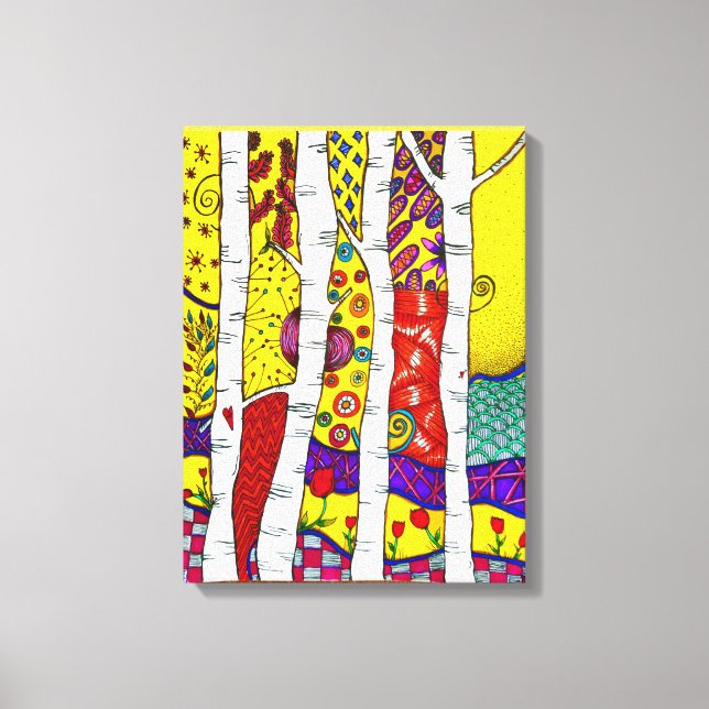 Birch Trees Canvas Print (Front)