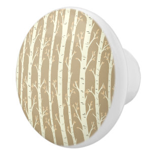 Birch Trees Ceramic Knob