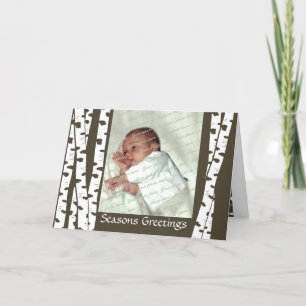 Birch Trees Christmas Greeting Holiday Card
