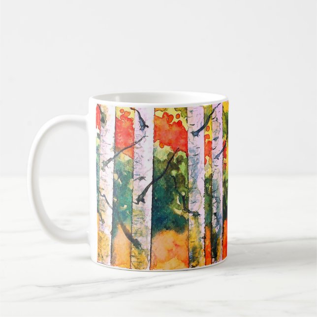 Birch Trees Coffee Mug (Left)