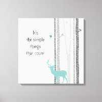 Birch Trees Deer Inspirational quote