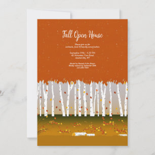 Birch Trees in Fall Invitation