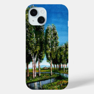 BIRCH TREES IN TUSCANY LANDSCAPE iPhone 15 CASE