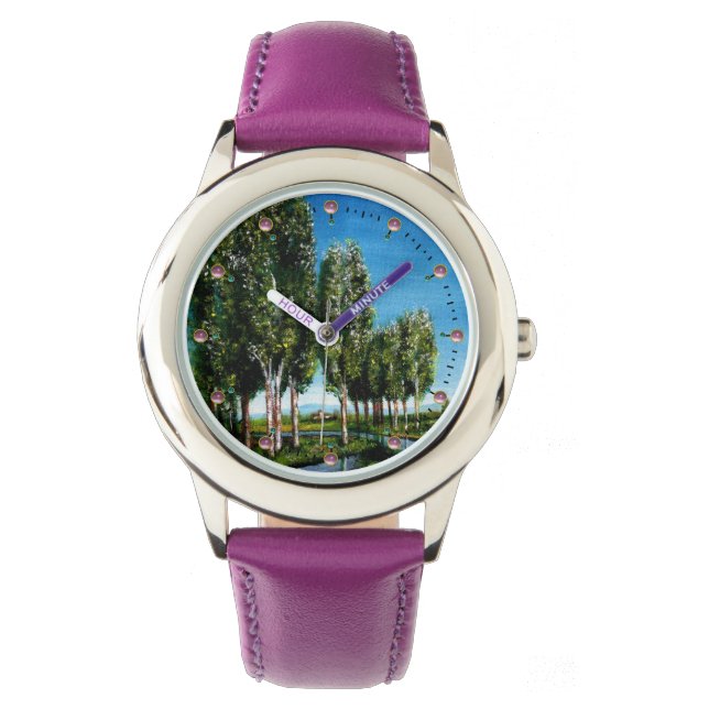 BIRCH TREES IN TUSCANY LANDSCAPE WATCH (Front)