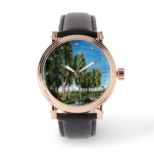 BIRCH TREES IN TUSCANY LANDSCAPE WATCH (Front)
