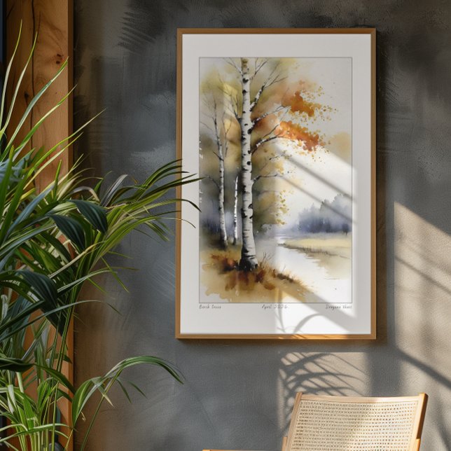 Birch Trees in Watercolor - Print (Creator Uploaded)