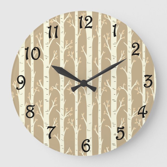 Birch Trees Large Clock (Front)
