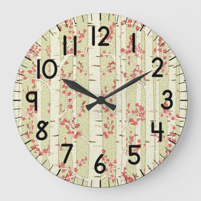 birch trees  large clock (Front)