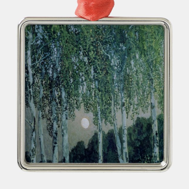 Birch Trees Metal Tree Decoration (Front)