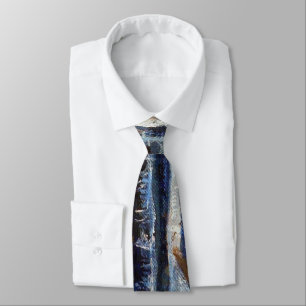 Birch Trees Pattern Neck Tie