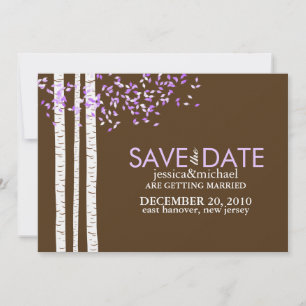 Birch Trees Save the Date Announcements