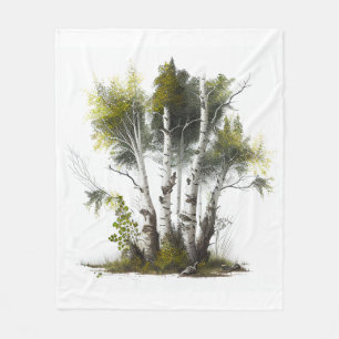 Birch Trees, The Birches Northern Ireland Fleece Blanket