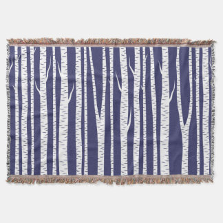 Birch Trees Throw Blanket