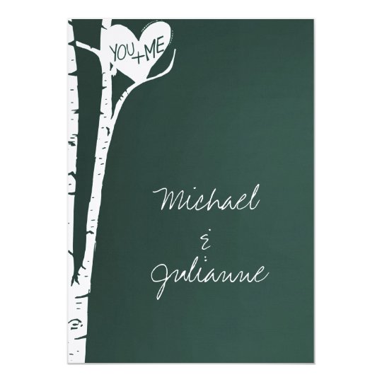 Birch Trees Wedding Card
