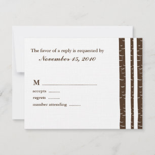 Birch Trees Wedding Response Cards