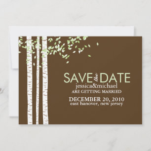 Birch Trees Wedding Save the Date