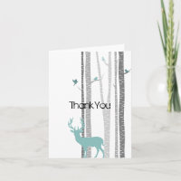 Birch Trees with Deer