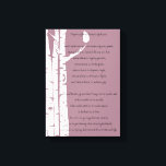 Birch Trees with Prayer Canvas Print<br><div class="desc">Birch trees pink and white wall art with prayer: St. Francis of Assisi inspirational</div>