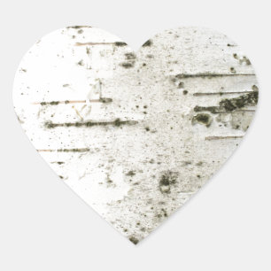 Birch trunk heart sticker