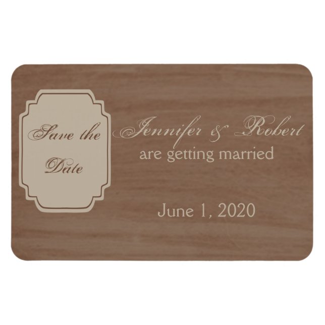 Birch Wood Beauty Fall Wedding Save the Date Magnet (Horizontal)