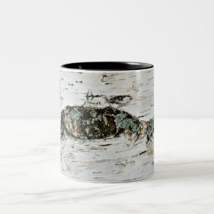 Birch Wood Nature Bark Tree Two-Tone Coffee Mug