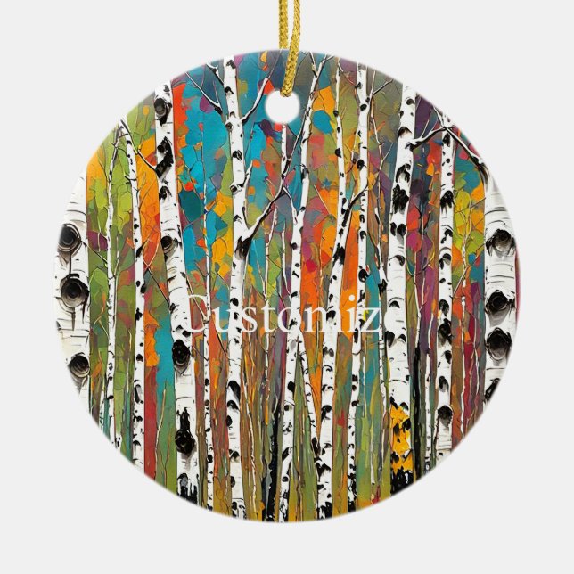 Birch Woods Thunder_Cove Ceramic Tree Decoration (Front)