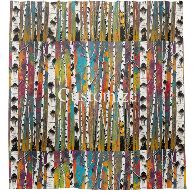 Birch Woods Thunder_Cove Shower Curtain (Front)