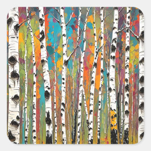 Birch Woods Thunder_Cove Square Sticker