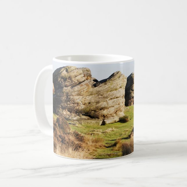 Birchen Edge, Peak District souvenir photo Coffee Mug (Front Left)