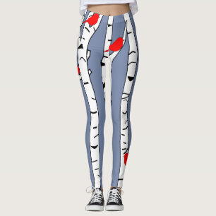 Birches and Birds Leggings