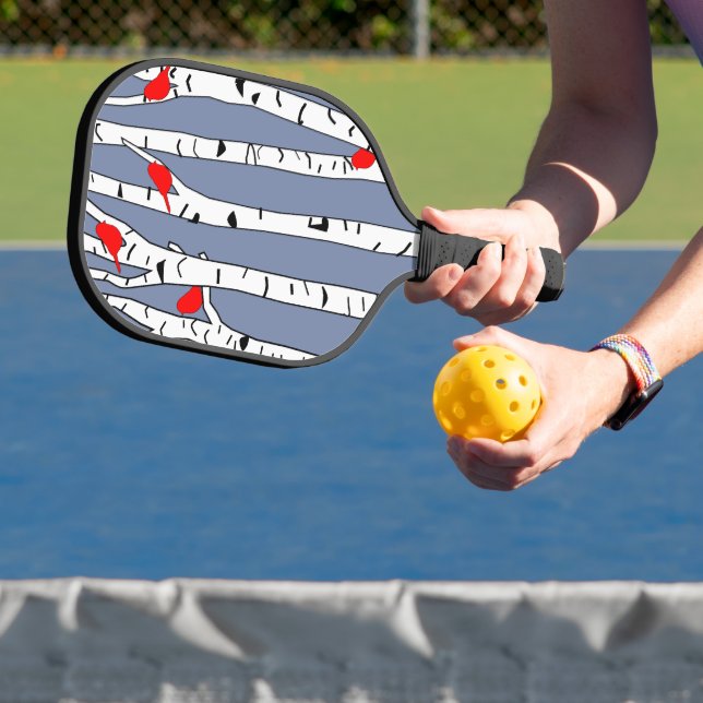 Birches and Birds Pickleball Paddle (Insitu)