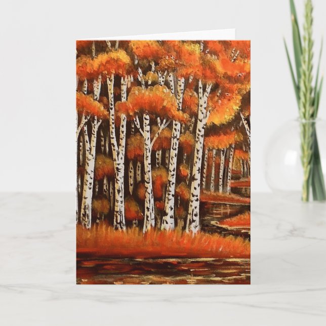 Birches Greeting Card (Front)
