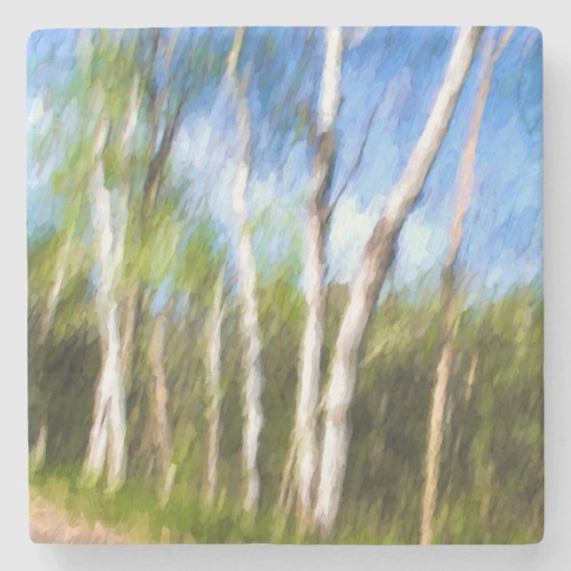 birches stone coaster (Front)