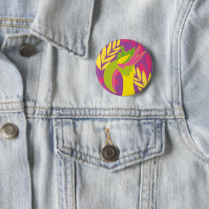 bird 6 cm round badge