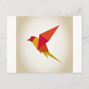 Bird abstraction postcard