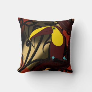 Bird african  throw pillow