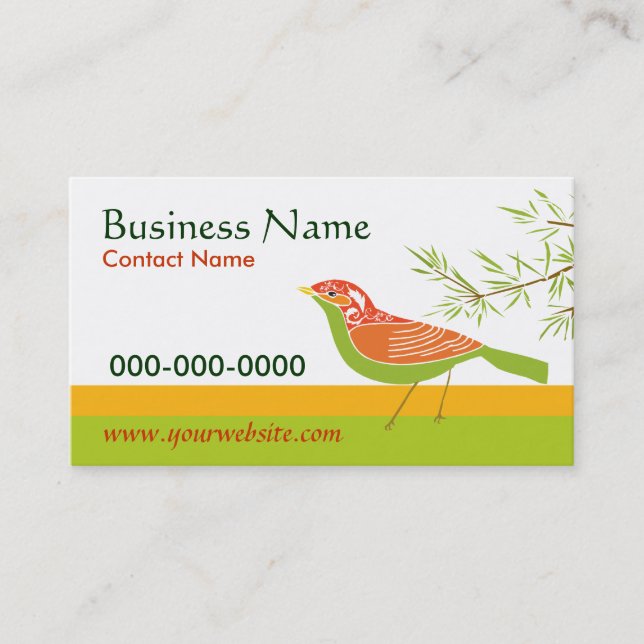 Bird and Bamboo Business Card (Front)