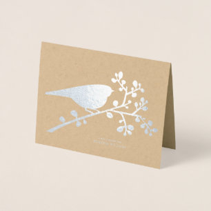 Bird and Berries "Thank You" Foil Card