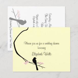Bird and Blossom Invitation - Small