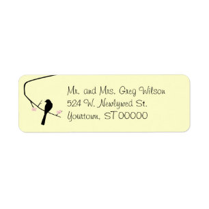 Bird and Blossom Return Address Label