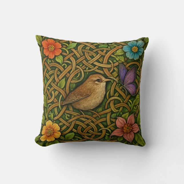Bird and Butterfly Cushion (Front)
