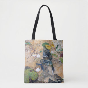 Bird and Dragonfly, Bruno Liljefors Tote Bag