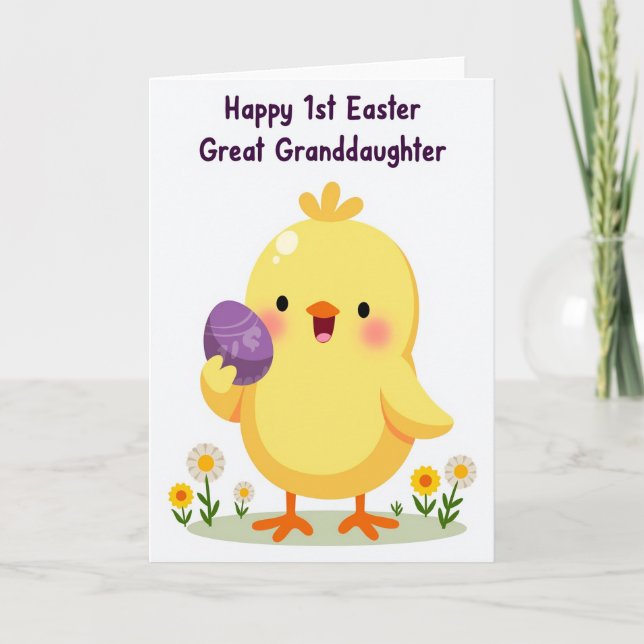 Bird And Egg Pattern Easter Card (Front)