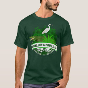 Bird and Florida Alligator Of Everglades National T-Shirt