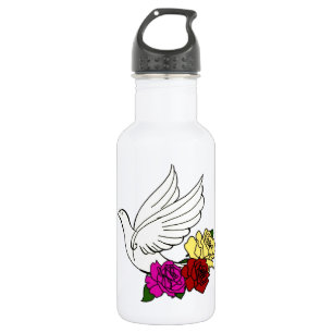 Bird and Flowers 532 Ml Water Bottle