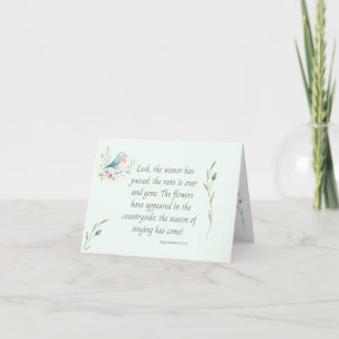 Bird and Flowers Song of Solomon Note Card