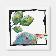 Bird and Leaf Magnet