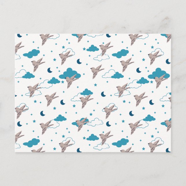 Bird and Night Fairy Dream Postcard (Front)