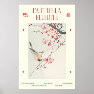 Bird and Plum Blossom Print French Exhibition