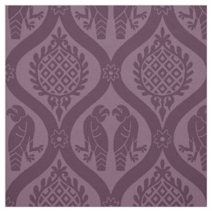 Bird and Pomegranate, Aubergine Fabric